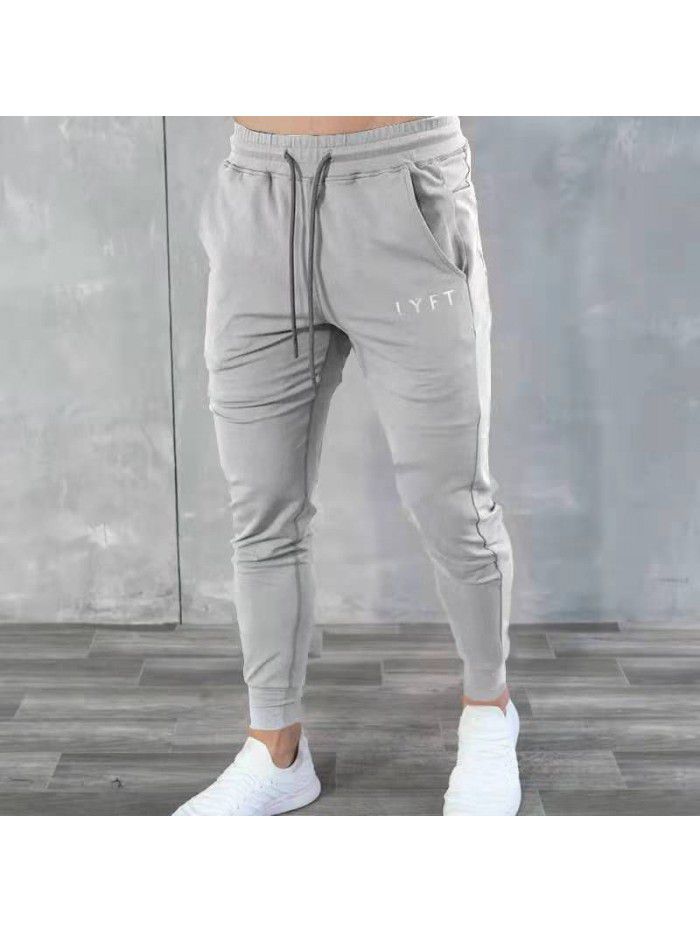 Muscle Fitness Autumn Winter New Sports Pants Men's Casual Pants Korean Slim Fit Fitness Pants Men's Leggings 