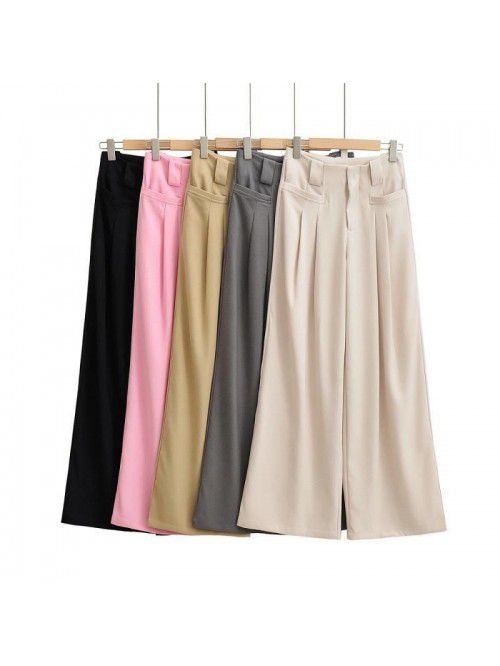High Waist Wide Leg Suit Pants for Women's Autumn ...