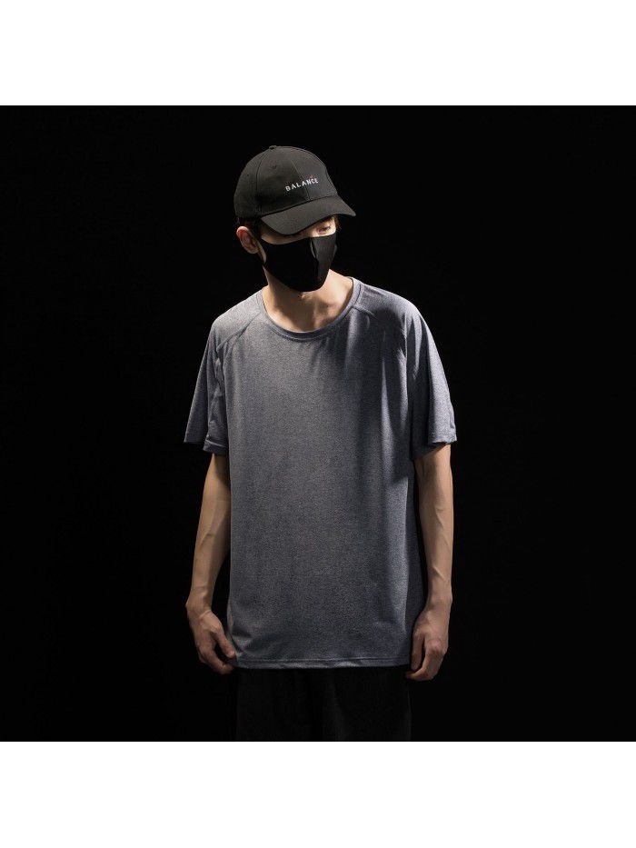 Summer T-shirt Moisture wicking Quick drying clothes Breathable sports Outdoor casual running 