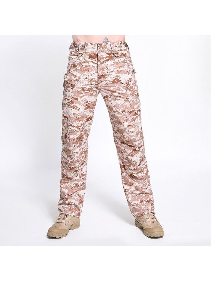Plaid Multi Pocket Casual Work Wear Pants Men's Outdoor Charge Sports Tactical Pants 