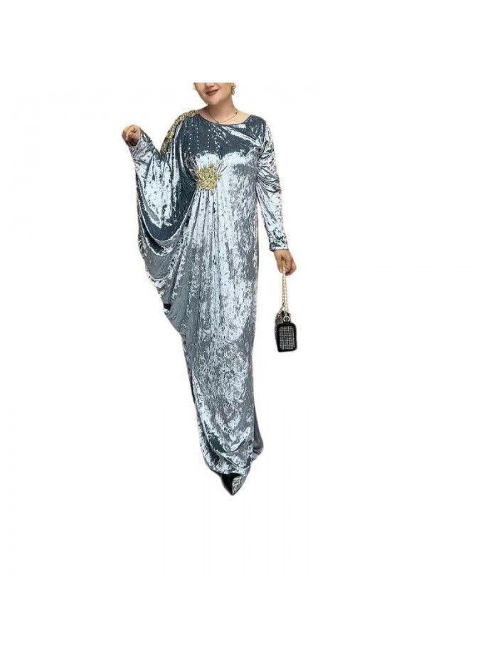Loose oversized dress with summer glitter 