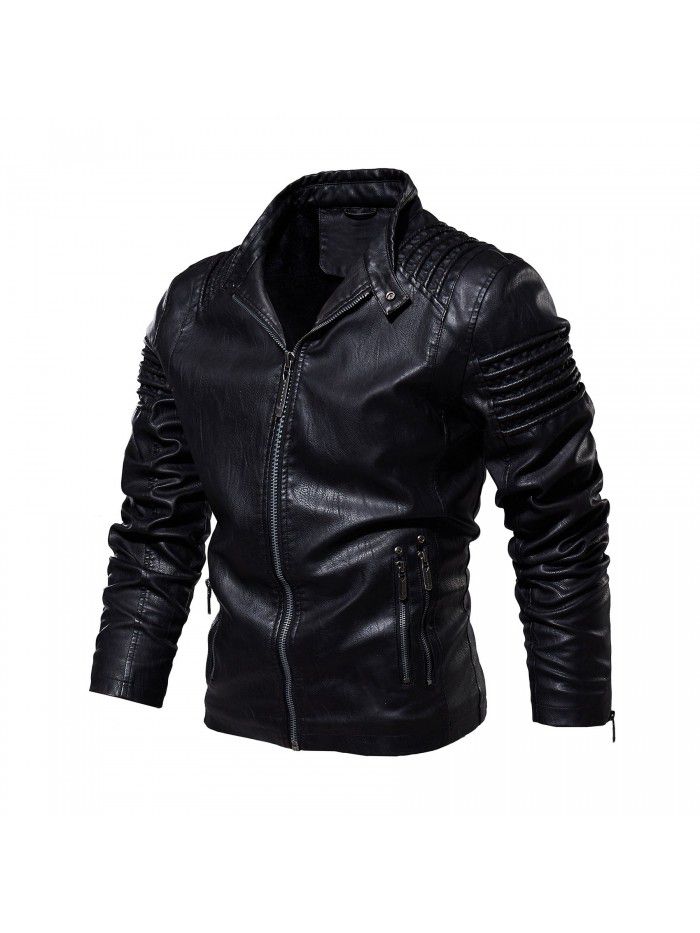 Autumn and Winter Leather Clothes European and American Fashion Leather Jackets Men's Large Leather Clothes