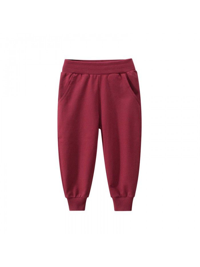 Children's Spring and Autumn Solid Color Children's Sports Pants Boys' Pants 