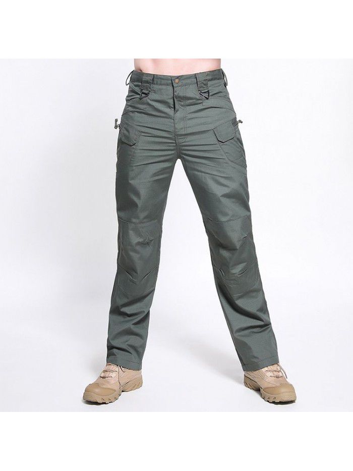 Plaid Multi Pocket Casual Work Wear Pants Men's Outdoor Charge Sports Tactical Pants 