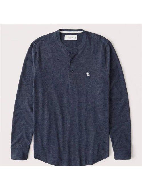 Spring and Autumn Men's Long Sleeve T-shirt with H...