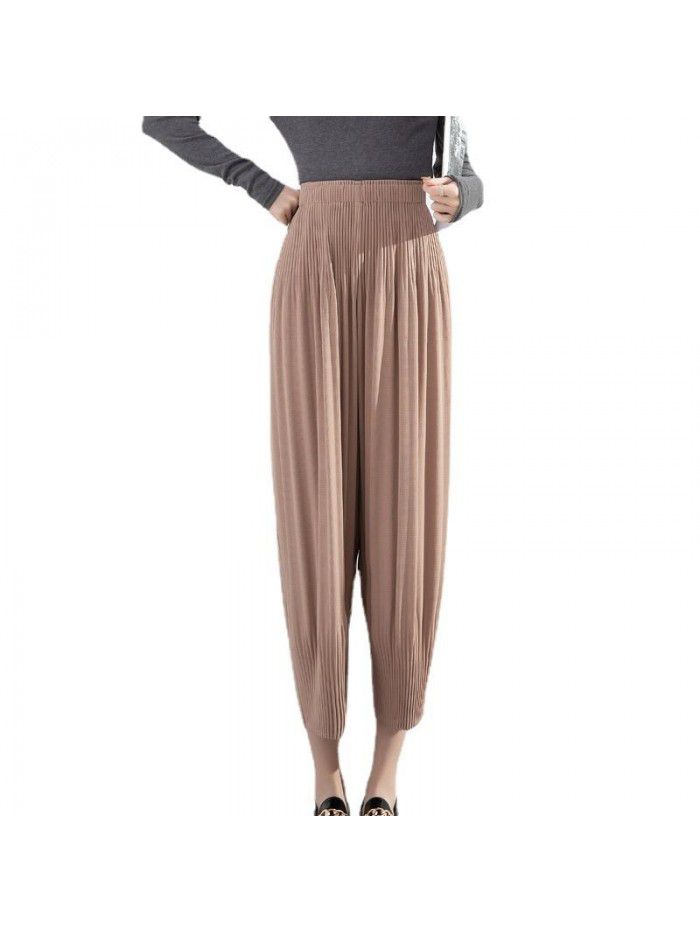 Harlan Pants: Women's loose fitting, flesh covering, and slimming spring new fashion casual and versatile leggings 