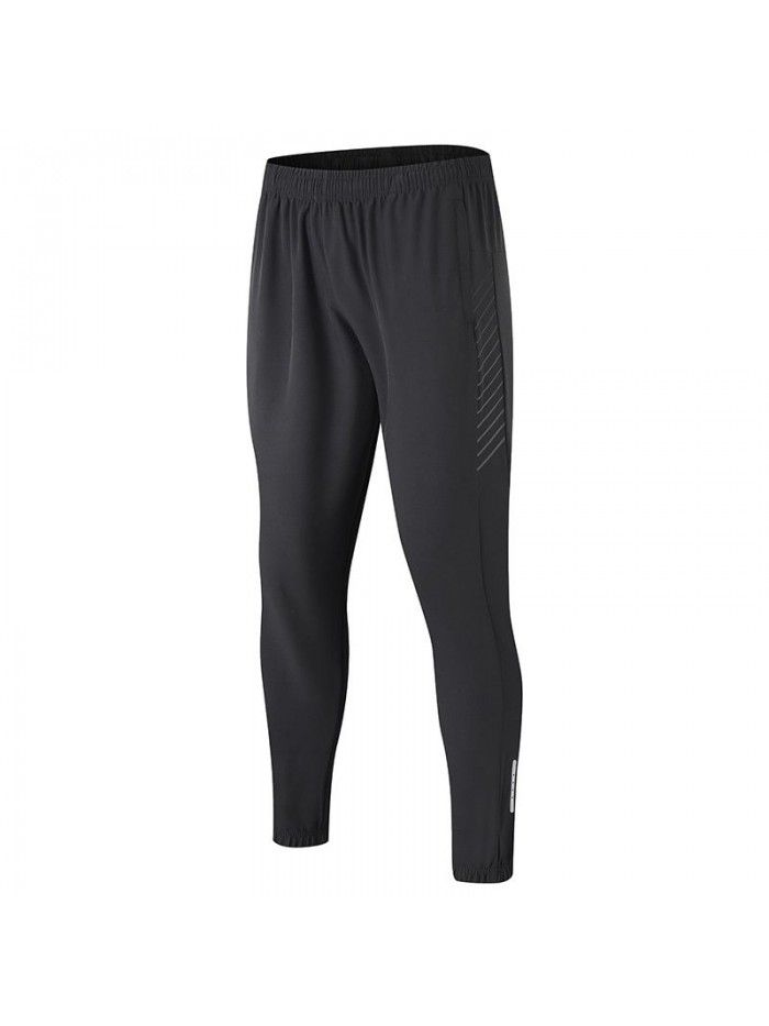 Outdoor ice silk sports pants Men's woven stretch breathable thin size quick drying pants Slim fit summer casual pants 