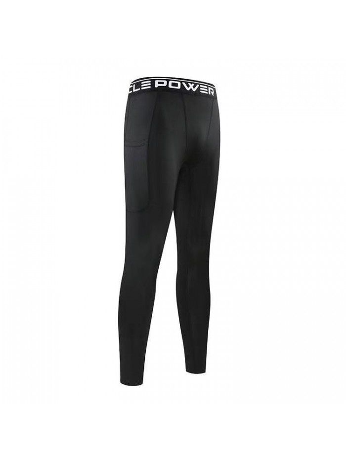 New Quick Drying Pants for Men's Basketball Sports Underlay Tight Pants with Pockets for Fitness 