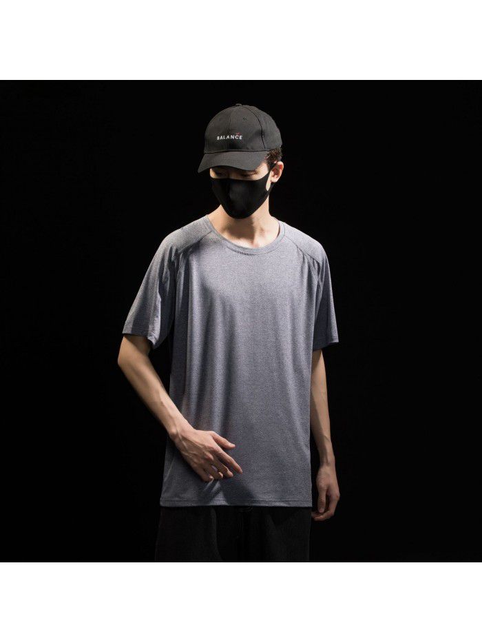 Summer T-shirt Moisture wicking Quick drying clothes Breathable sports Outdoor casual running 