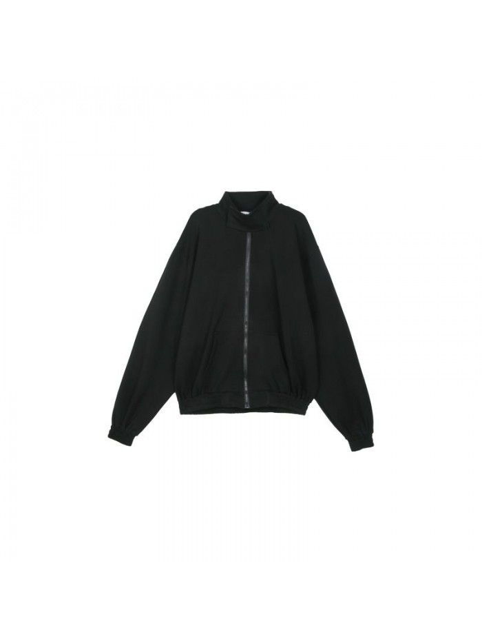 Spring and Autumn New Stand Neck Cardigan Coat Men's Sports and Casual Versatile Set Loose Pants Two Pieces 
