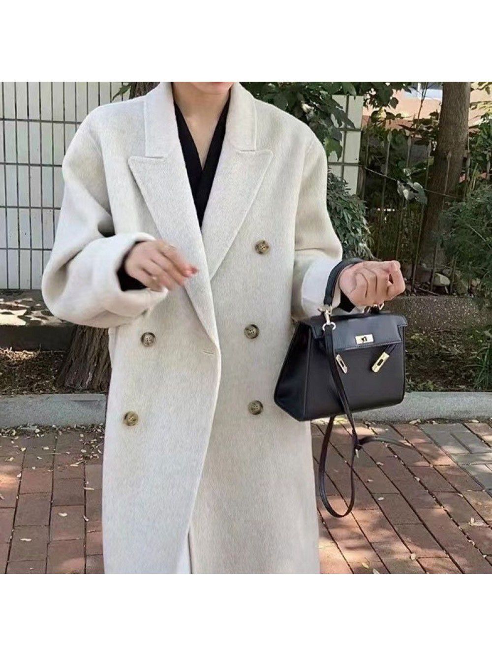 Fashion High Collar Solid Color Women'S Knitted Suit