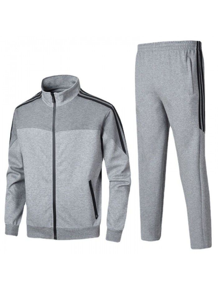 Autumn Cotton Sports Casual Set Running and Team Wear Stand up Collar Two Piece Set 