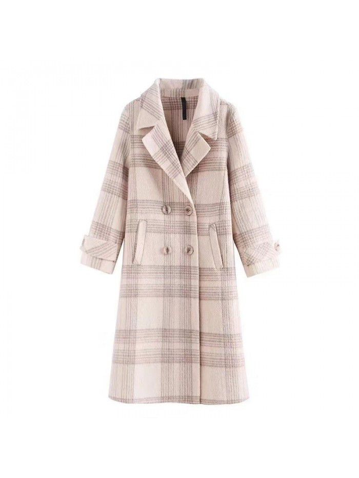 Alpaca wool winter coat genuine coat women's long double-sided woolen coat