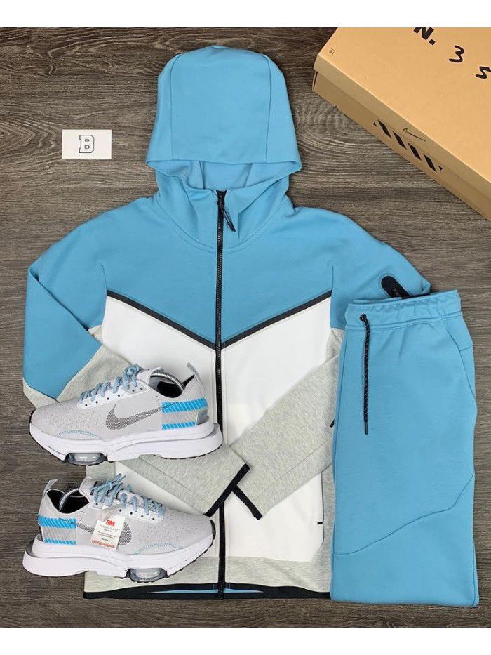 Men's Spring and Autumn New Set Fashion Handsome Versatile Trend Large Casual Cotton Set 