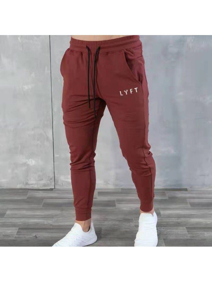 Muscle Fitness Autumn Winter New Sports Pants Men's Casual Pants Korean Slim Fit Fitness Pants Men's Leggings 