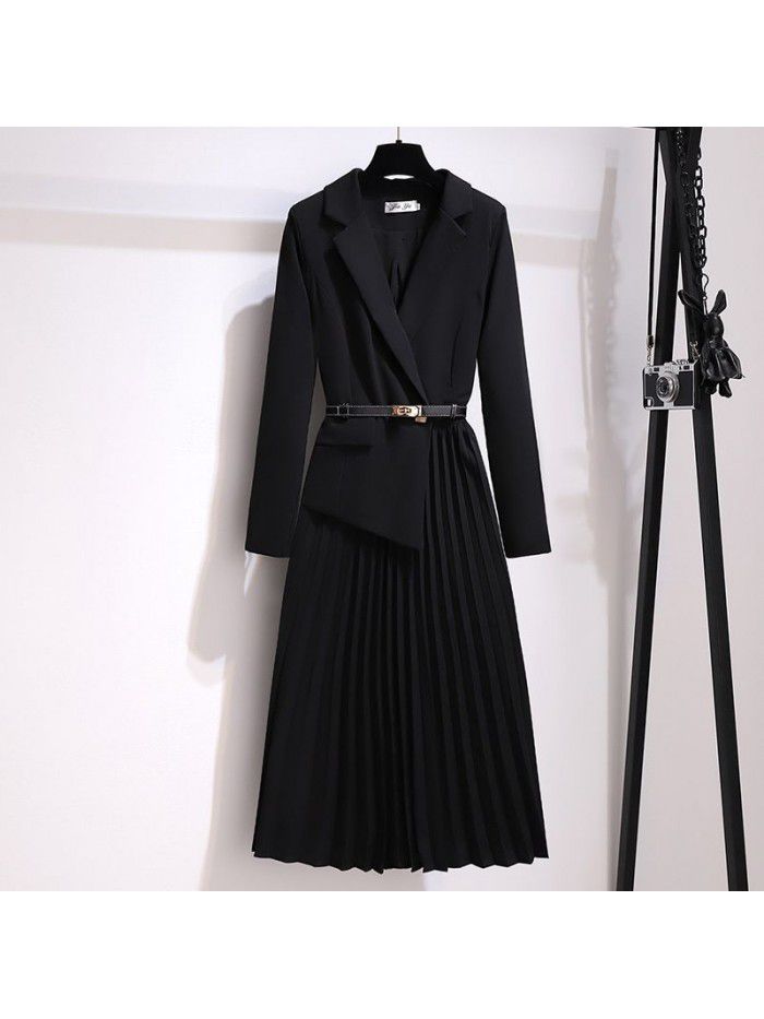 French age reducing casual slimming suit dress with suspender short skirt as a gift 