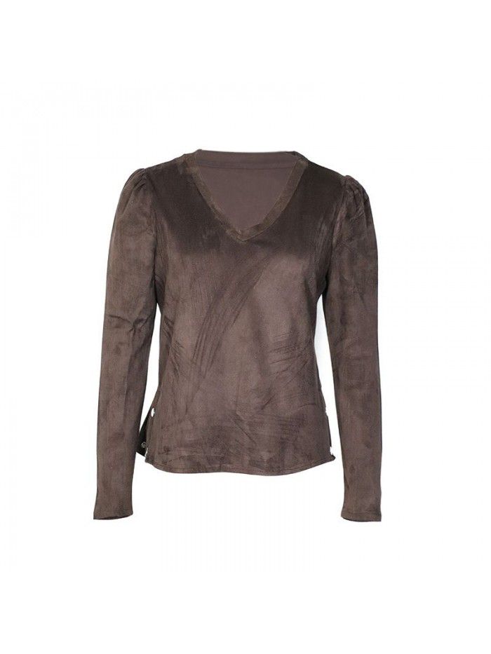 Women's Autumn and Winter New Loose Bottom Top Long Sleeve T-shirt Women 