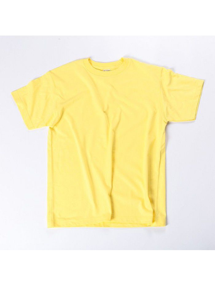 Cotton short sleeved T-shirt for men and women, solid white men's blank shirt trendy brand 