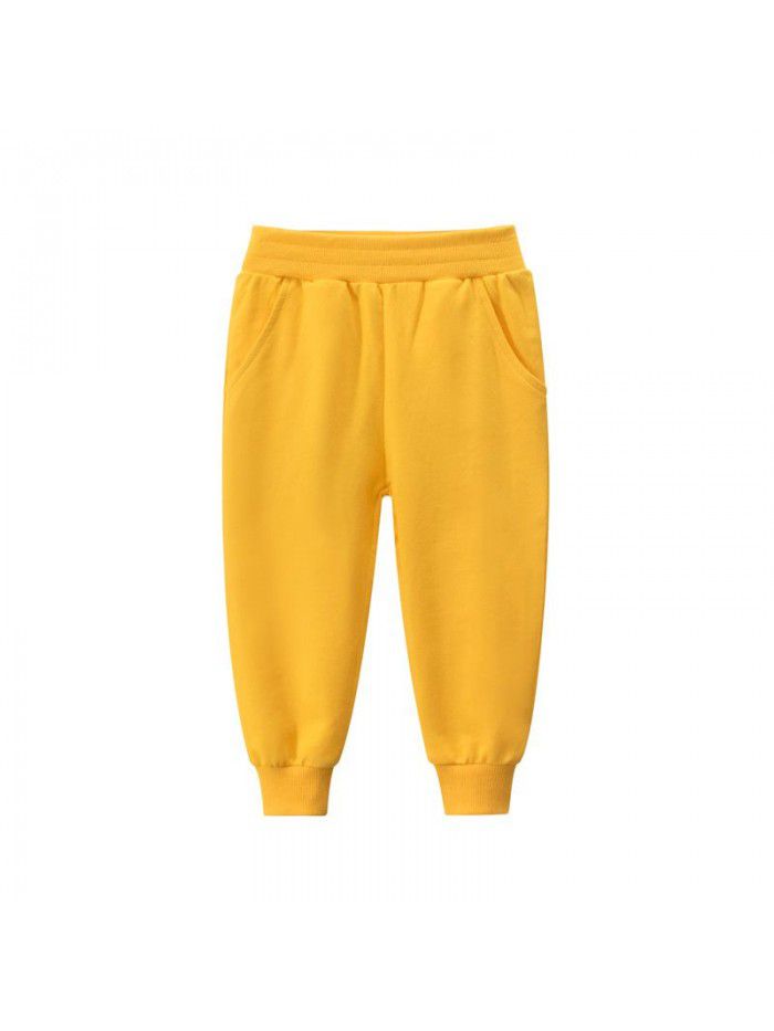 Children's Spring and Autumn Solid Color Children's Sports Pants Boys' Pants 
