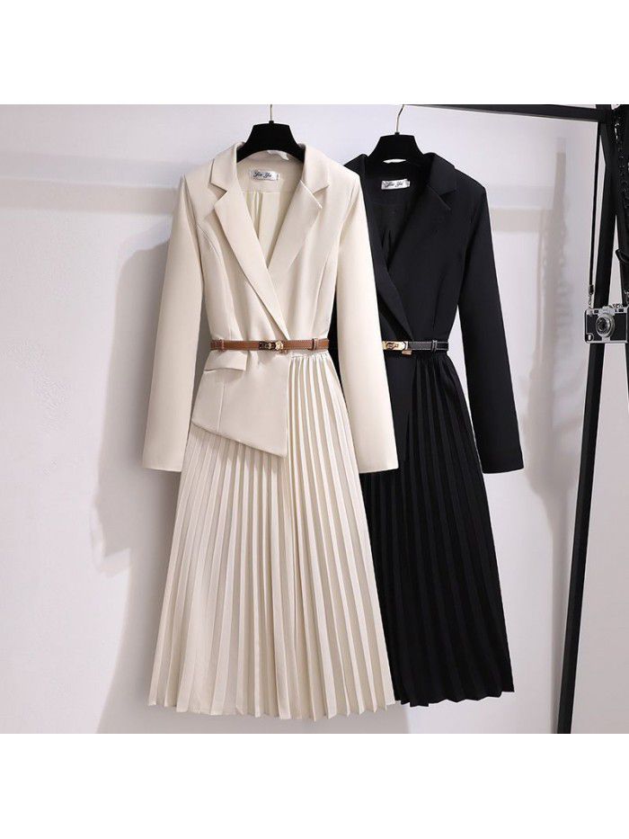 French age reducing casual slimming suit dress with suspender short skirt as a gift 