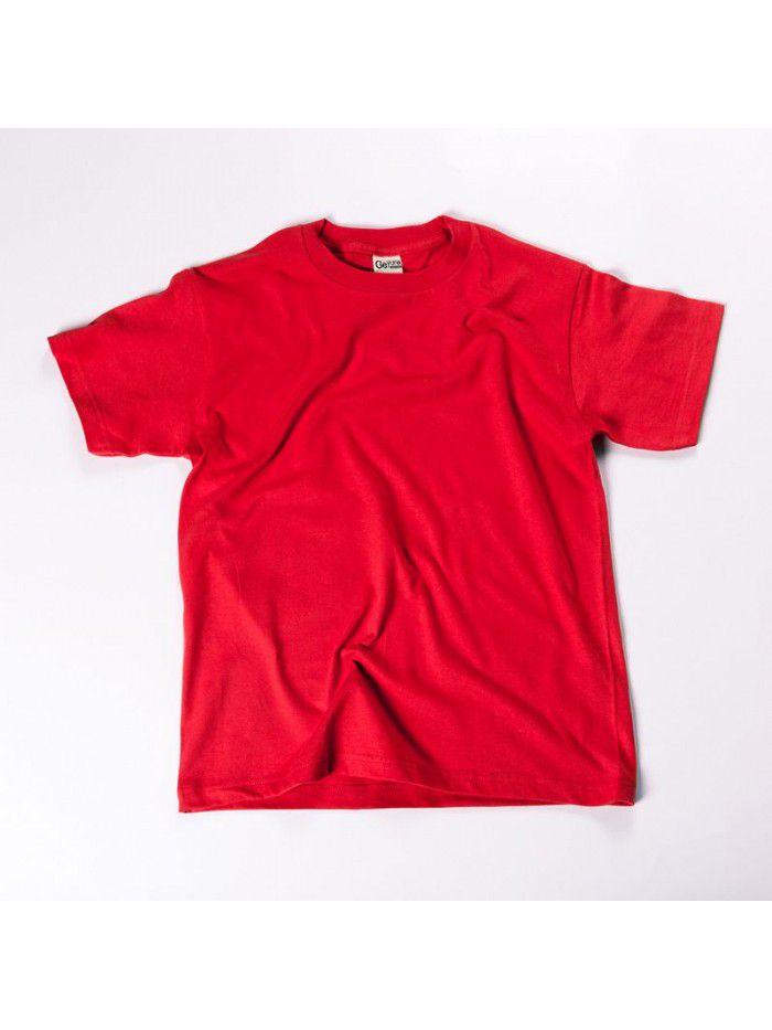 Cotton short sleeved T-shirt for men and women, solid white men's blank shirt trendy brand 