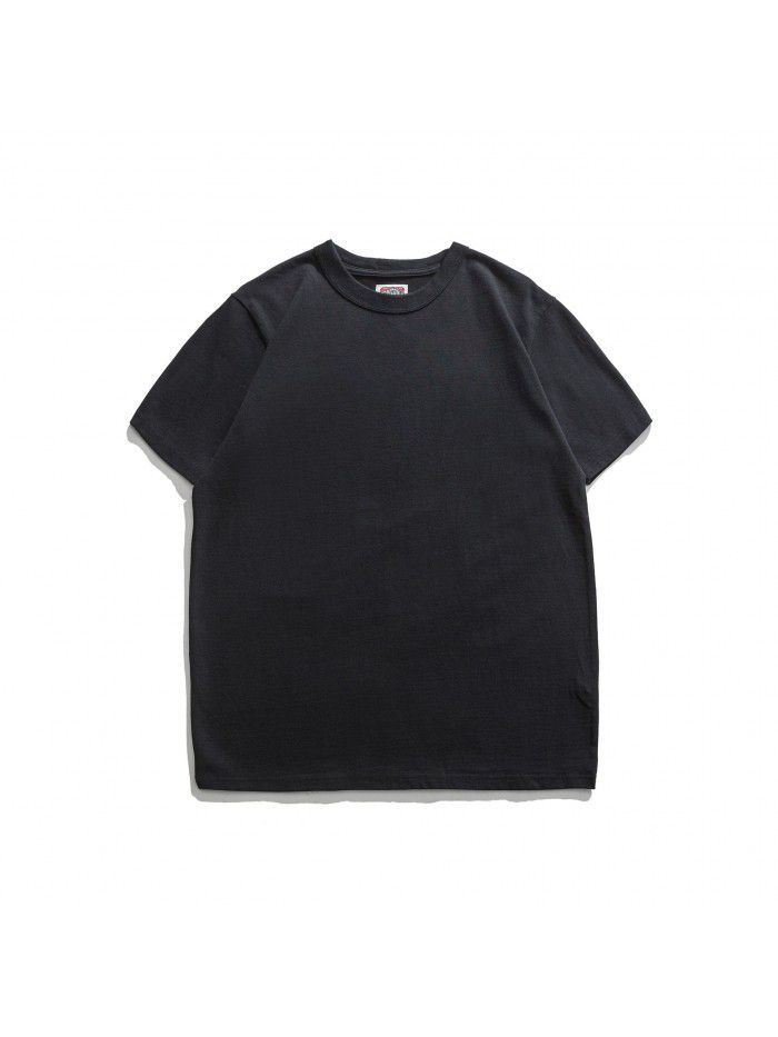 Double Yarn Pure Cotton Casual T-shirt Heavyweight High Quality Durable Underlay 