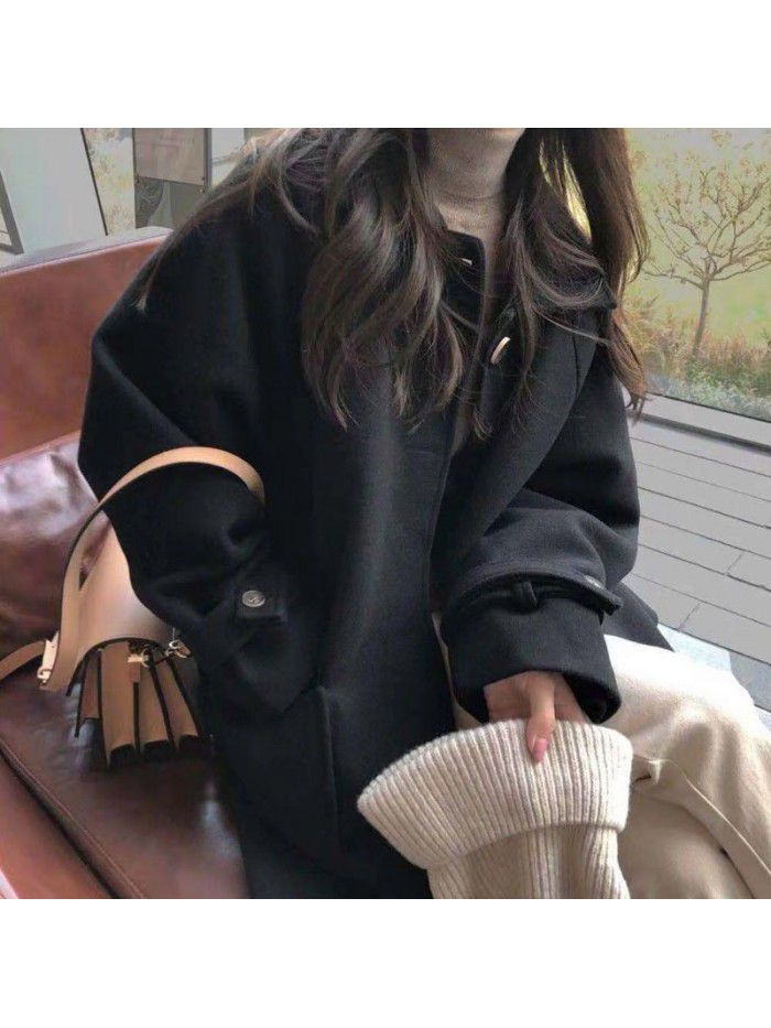 Winter women's coat new winter woolen women's mid length plus cotton coat