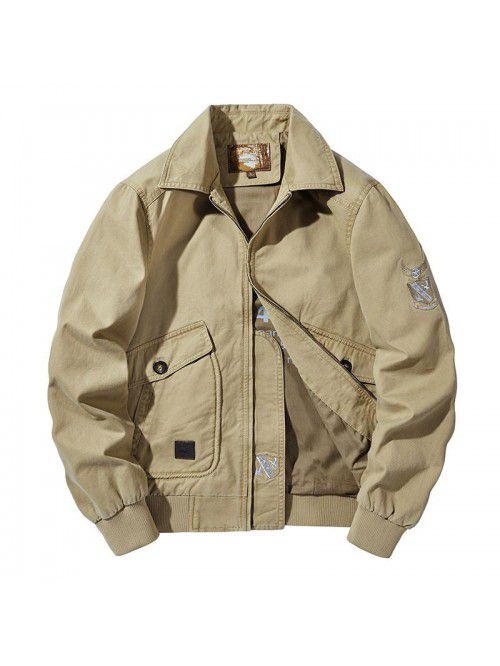 Water washed pilot jacket, men's spring and autumn...