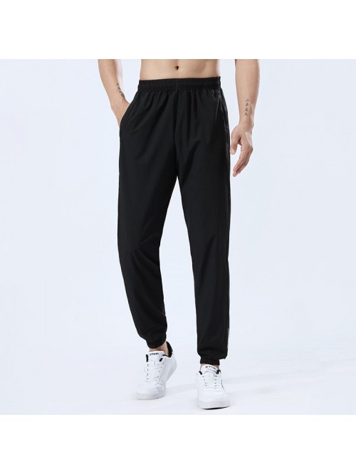 Outdoor ice silk sports pants Men's woven str...