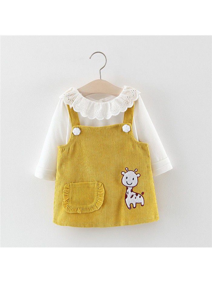 Skirt Set Women's Treasure T-shirt Strap Dress Two Piece Set 