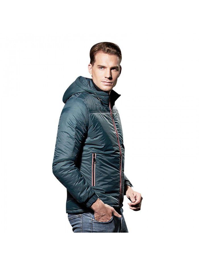 Lightweight down cotton jacket for men and teenagers, autumn cotton jacket for men, solid color cotton jacket jacket
