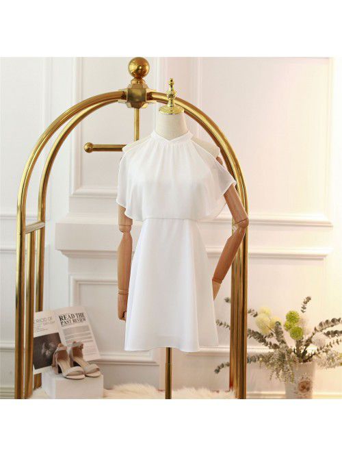 French Elegant Little Black Dress Small Sexy Ruffl...