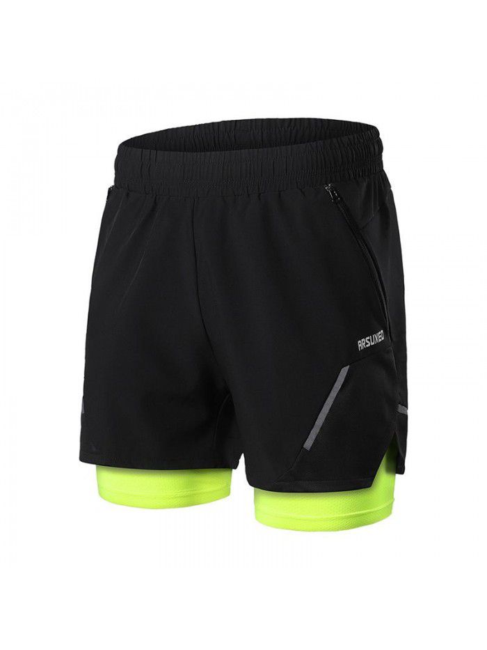 Summer Outdoor Sports Running Fitness Shorts for Men's Breathable, Anti glare, Anti wear, Quick Drying, and Sweat Absorption 