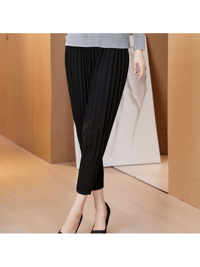 Harlan Pants: Women's loose fitting, flesh covering, and slimming spring new fashion casual and versatile leggings 