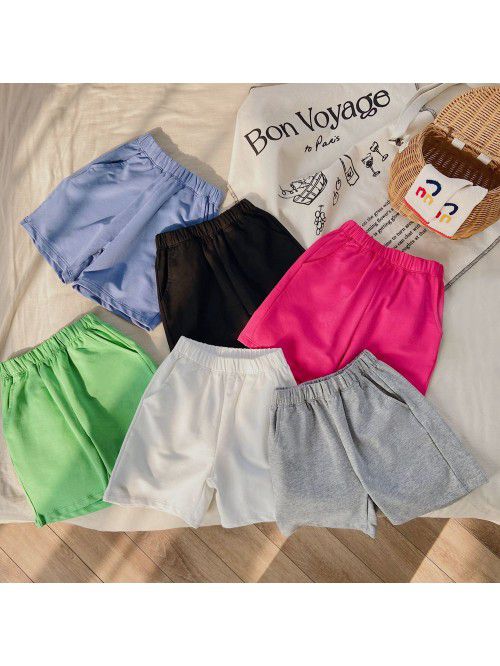 Girls' shorts, summer clothing, children's white s...