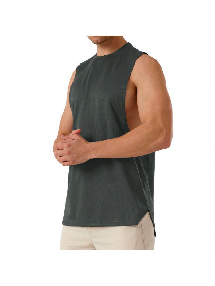 Men's Muscle Sports Fitness Short Sleeve Cotton Casual Summer New T-shirt 