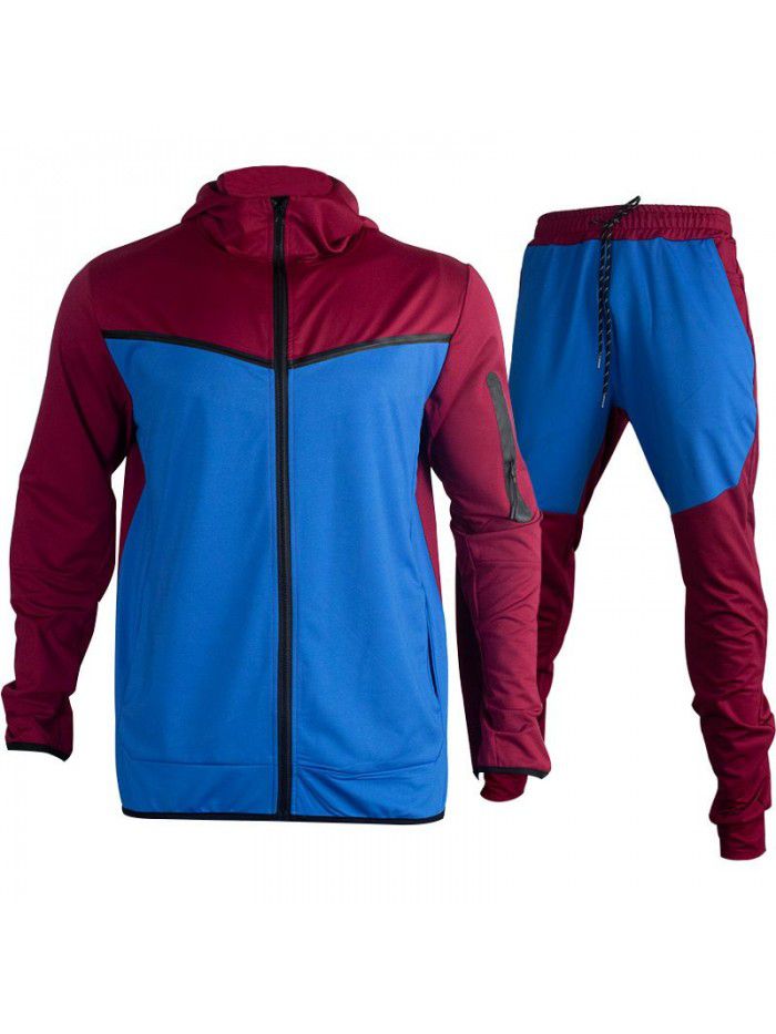 Men's Spring and Autumn New Set Fashion Handsome Versatile Trend Large Casual Cotton Set 
