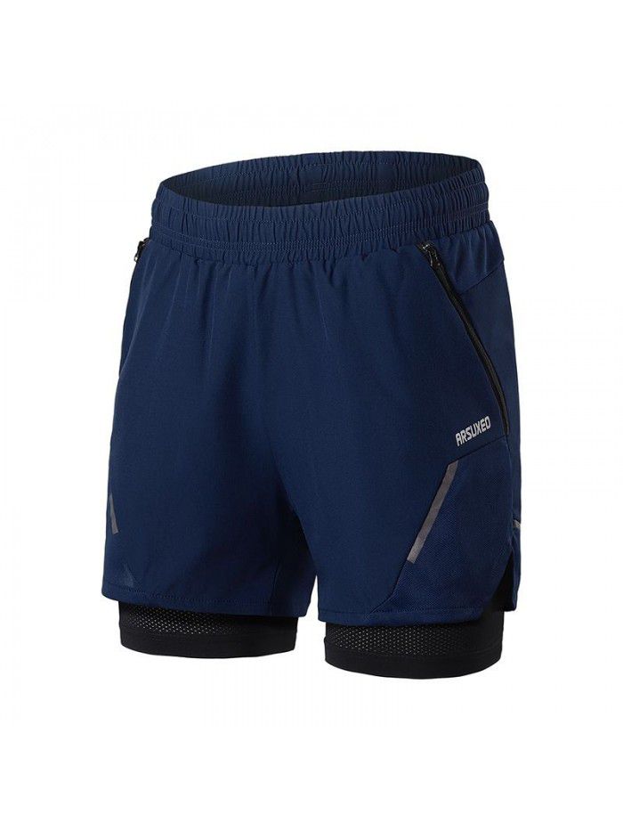 Summer Outdoor Sports Running Fitness Shorts for Men's Breathable, Anti glare, Anti wear, Quick Drying, and Sweat Absorption 