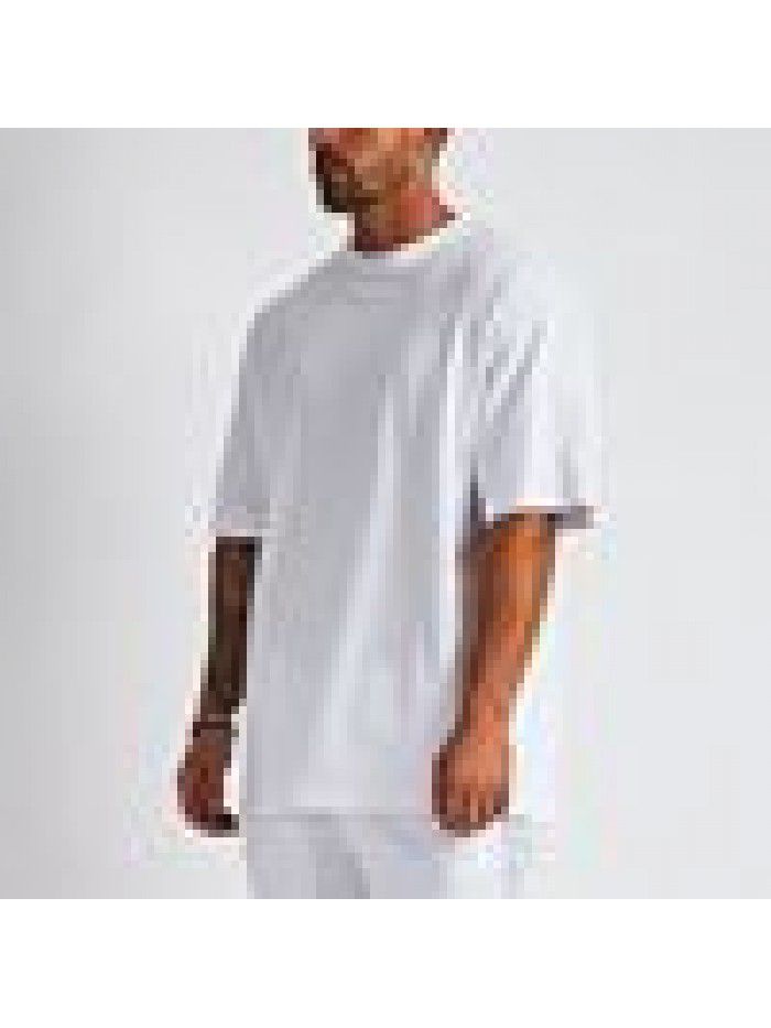 Clothing Men's T-shirt Pure Cotton Drop Shoulder Loose Short Sleeve Fashion Brand Men's T-shirt 