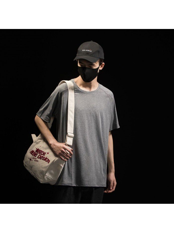 Summer T-shirt Moisture wicking Quick drying clothes Breathable sports Outdoor casual running 