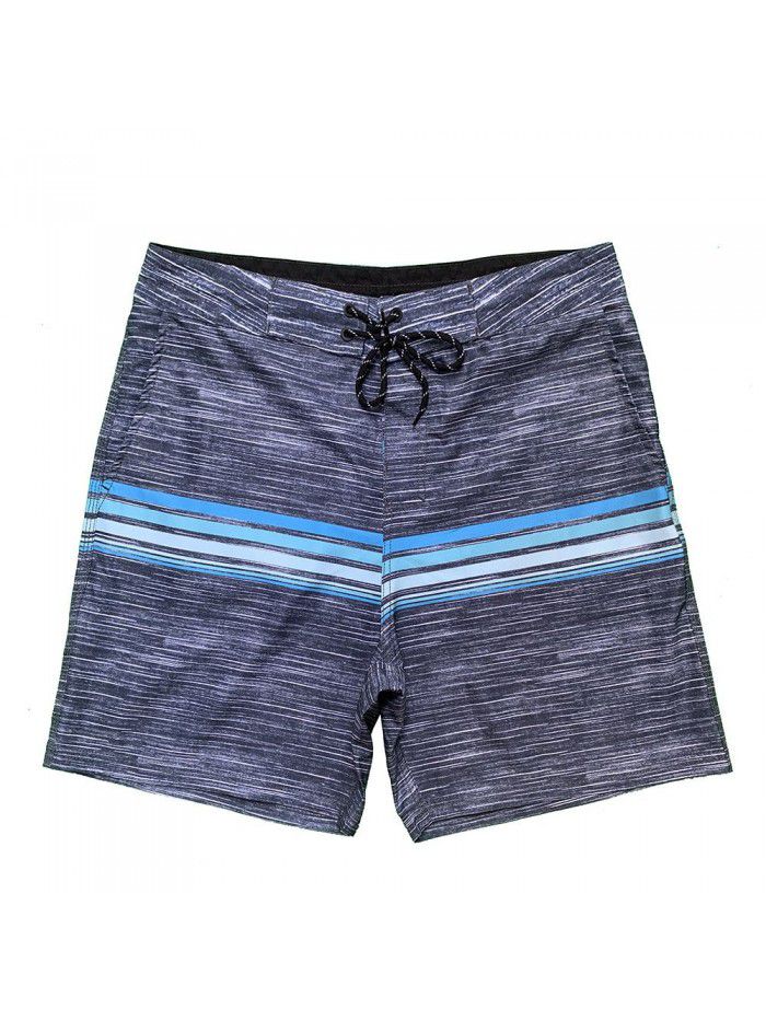 New Men's Elastic Surfing Beach Pants Sports Running Quick Dry Fitness Casual Style Five-point Shorts 
