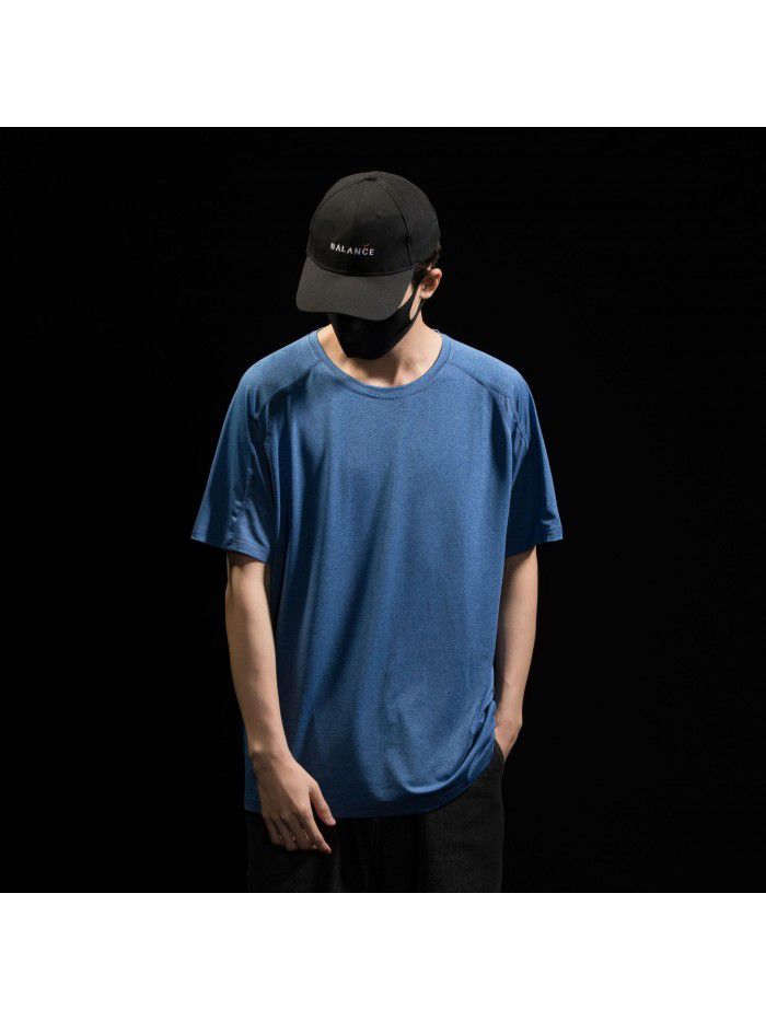 Summer T-shirt Moisture wicking Quick drying clothes Breathable sports Outdoor casual running 