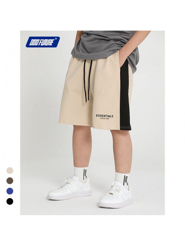 Children's three-dimensional new double thread cotton sports pants Boys' five-point pants Street trend 