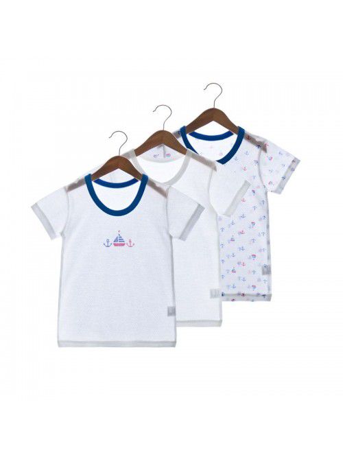 Summer breathable mesh cotton series T-shirt for b...