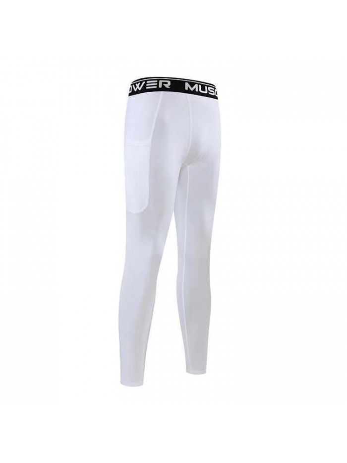 New Quick Drying Pants for Men's Basketball Sports Underlay Tight Pants with Pockets for Fitness 
