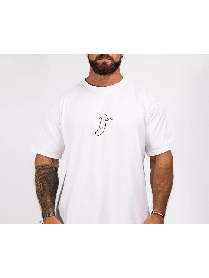 Cotton Short Sleeve T-shirt for Men and Women Summer New Trend Fitness Top Loose Fit