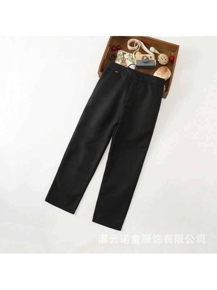 Children's suits, spring and autumn pants, boys' black pants, British dress, children's performance 