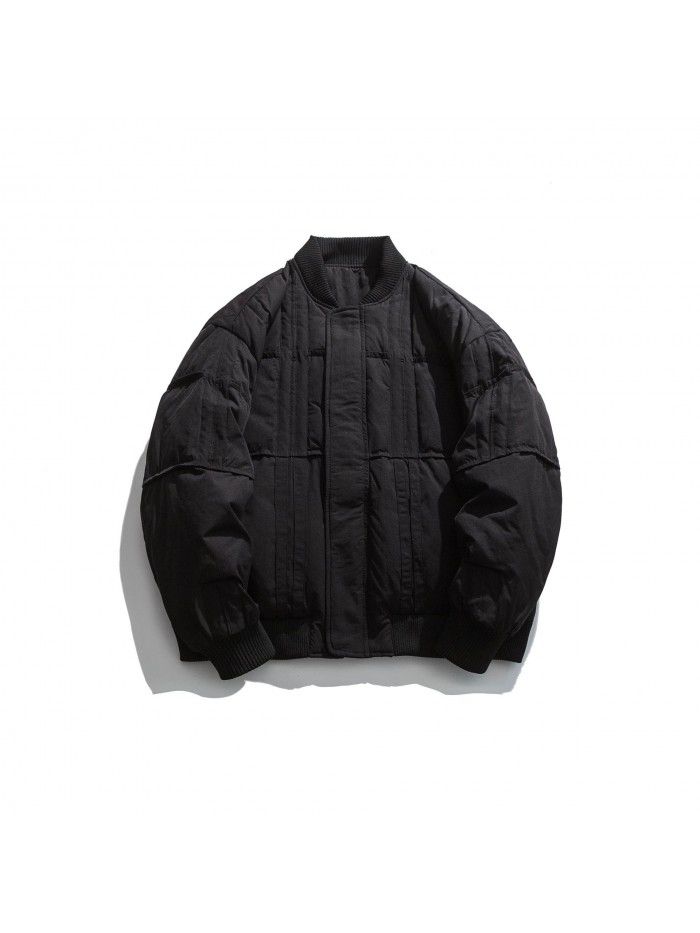 White duck down flight jacket, men's minimalist down jacket, winter high street ch short jacket