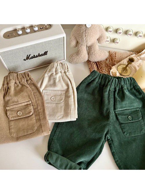 Children's Corduroy Pants Spring and Autumn New Ba...