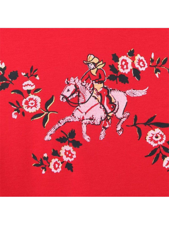 Spring New Big Red Print Back Hollow High Elastic Small Tank Top T-shirt for Women 